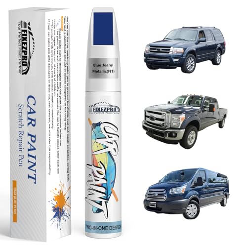 Image of Blue Jeans Metallic(N1) Touch Up Paint for Ford, Car Paint Scratch Repair Remover Pen Color Exact Match, Quick and Easy Fix Automotive Chips and Nicks Scuff