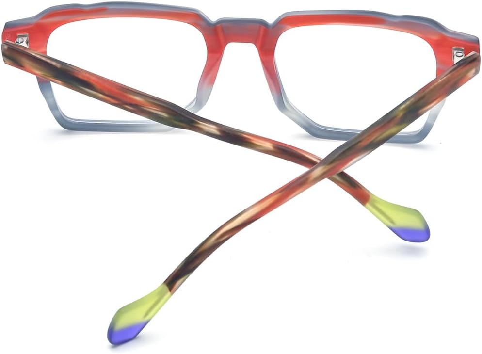 HEPIDEM Multicolor Acetate Glasses Frame Men Vintage Square Eyeglasses Optical Spectacles 9269 - Image 5