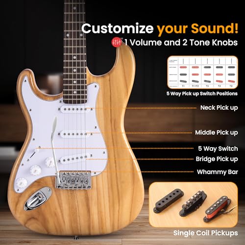 Pyle 97cm Electric Guitar Kit for Beginners with Amp & Accessories - Image 5