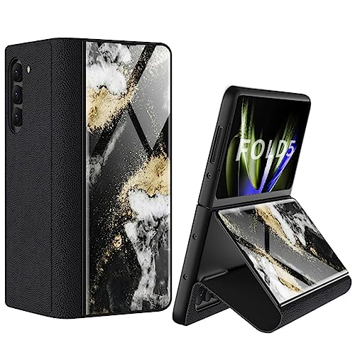 Coque Galaxy Z Fold 5 5G étui cuir rabat anti-rayure 9H