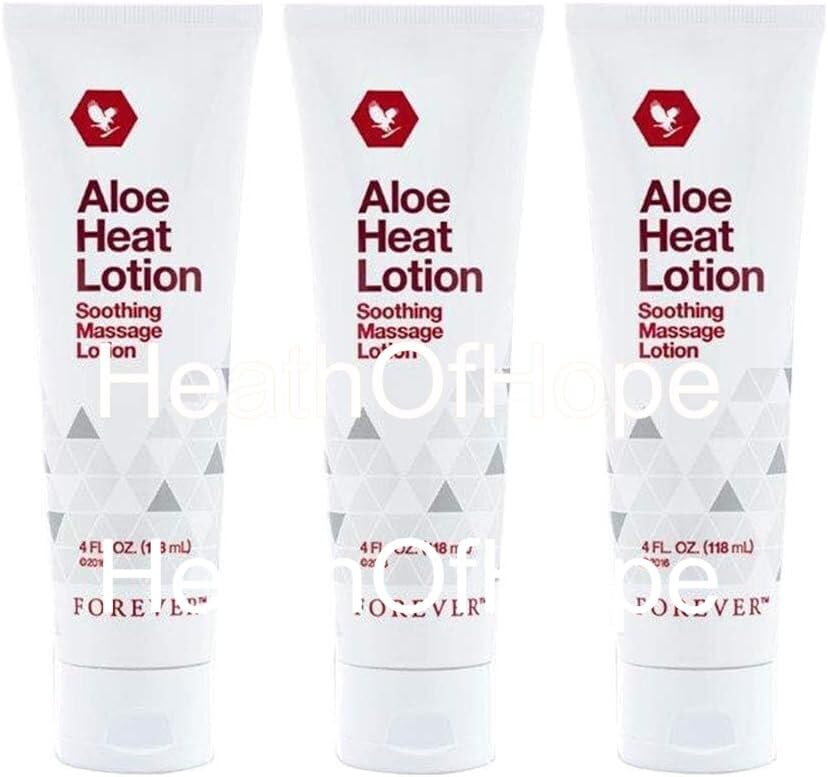 3 Tuben forever living aloe heat lotion (3x4oz), beruhigende Massagelotion  : Amazon.de: Drogerie & Krperpflege