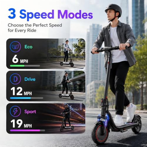 Image of Electric Scooter for Adults and Teens, 350W, 19MPH, 15-21Miles Range