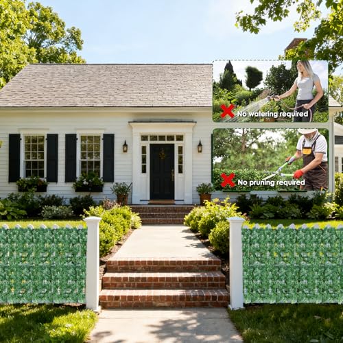 Artificial Ivy Fence Screening, 5M X 1M Garden Screening with 100pcs Zip Ties,Garden Screening Roll,Ivy Trellis Screening,Artificial Leaf Trellis,Foliage Wall Panel,UV Resistant - Image 5