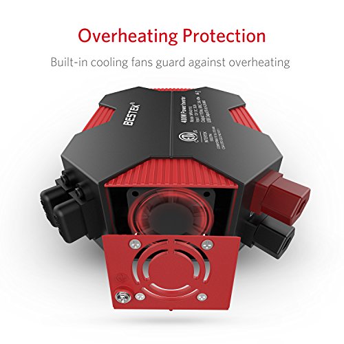BESTEK 400W Car Power Inverter DC 12V to AC 110V Car Adapter with 5A 4 USB Charging Ports