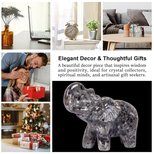 Figura Cristal Elefante Yooperlite 2 Pulgadas miniatura 6