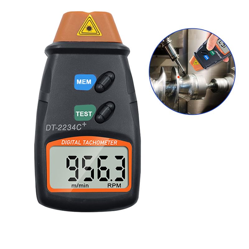 Contagiri digitale laser per foto, tachimetro laser senza contatto, RPM