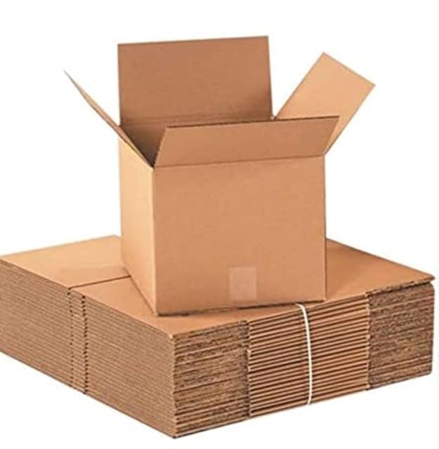 5 Pack 4"x4"x4" (101mmx101mmx101mm) Small Mailing Packing Cardboard Boxes, Strong Postal Shipping Boxes, Gift Parcel Boxes, (Pack Of 5), Single Wall