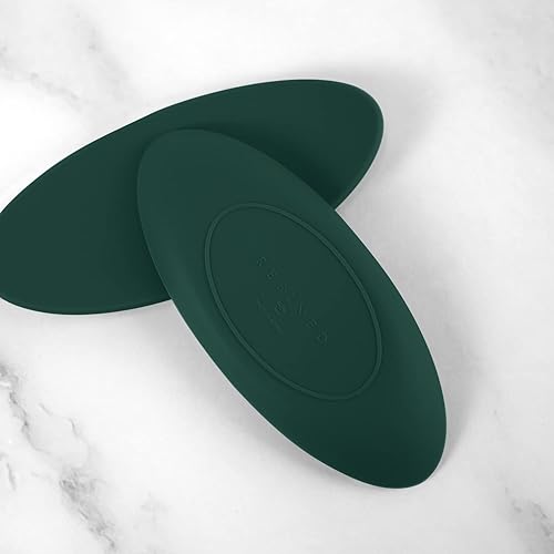 Miniatura 8 de Carrotez Soporte para cuchara de café de silicona, 2 piezas (0.2 x 1.6 x 3.74 pulgadas), soporte para cuchara flexible en forma de almendra para