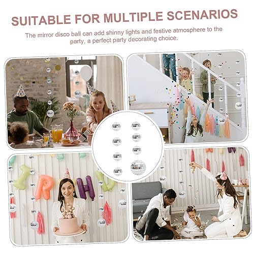 Decoraciones de bola espejada elegante Sosoport para fiestas, bodas y cumpleaños: adornos colgantes reflectantes para ambientes festivos y accesorios para fotos miniatura 5