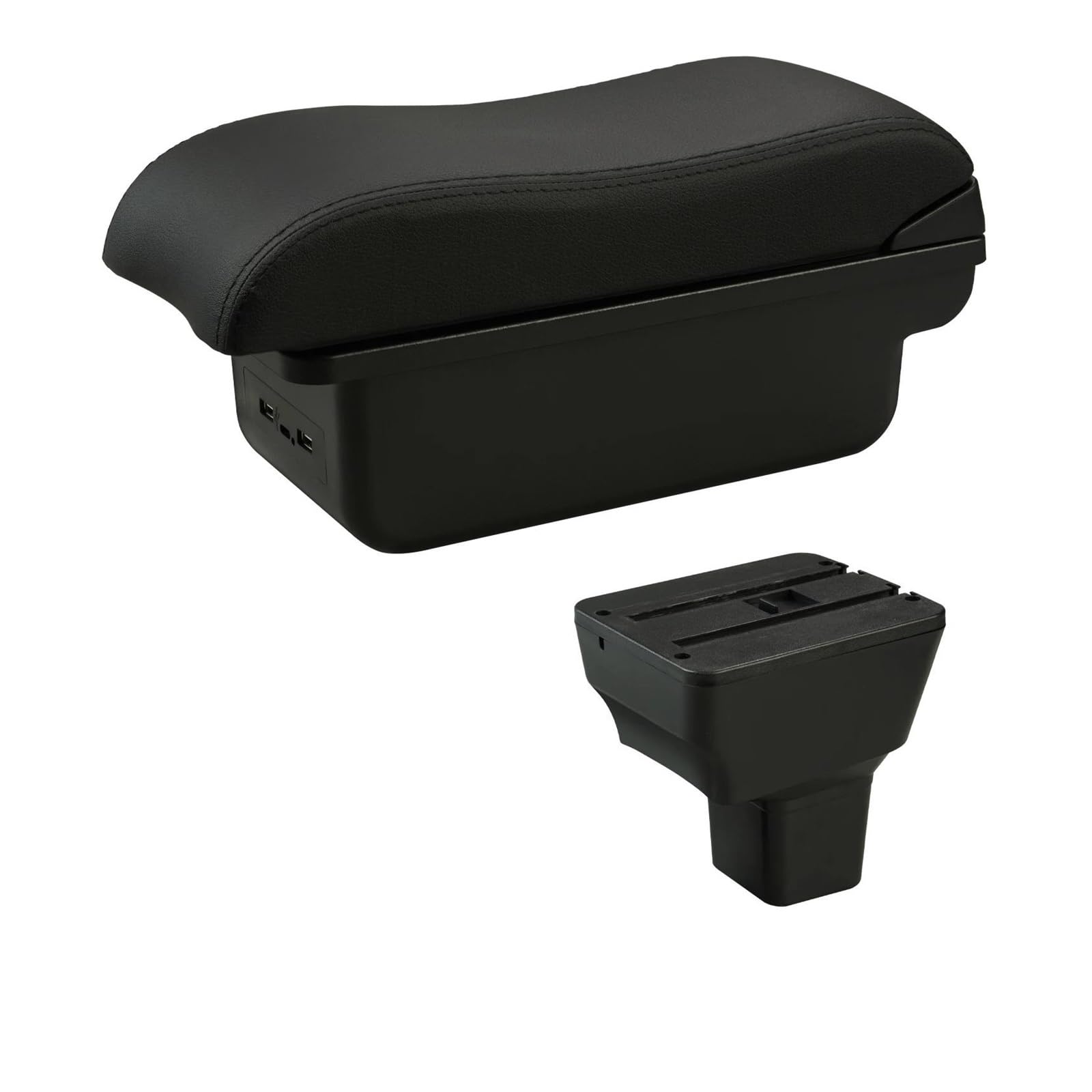 REOKIP For Nissan For Kicks 2016 2017 2018 2019 2020 2021 Car Armrest Box Center Storage Box Car Arm Rest Box(C2 Black Line USB)