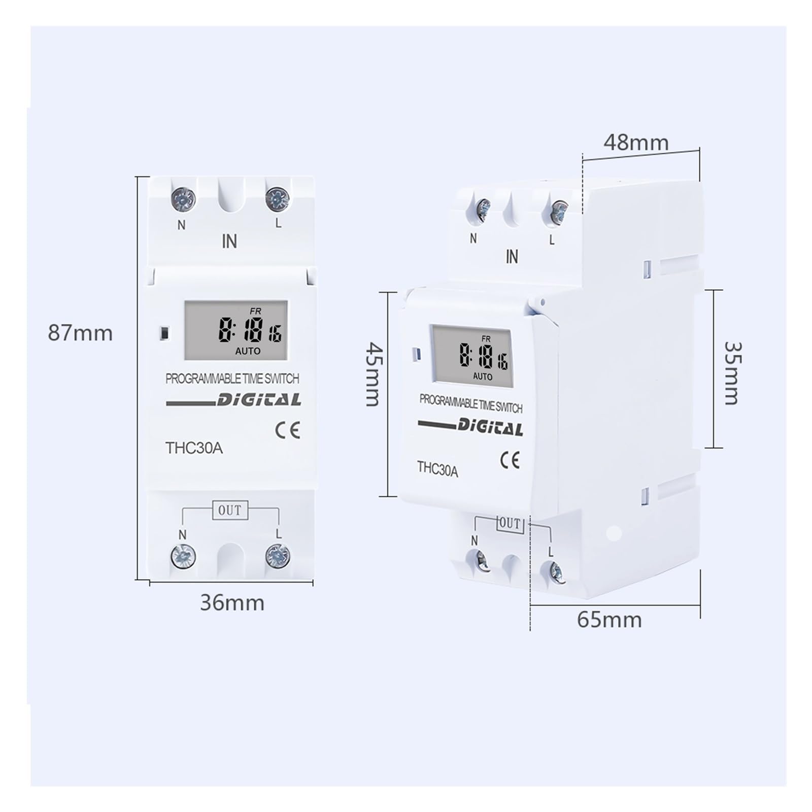 Typ Szyna DIN 2-żyłowy Tygodniowy 7-dniowy programowalny cyfrowy WYŁĄCZNIK CZASOWY Przekaźnik Sterowanie czasowe AC 220 V 230 12 24 48 16 A 30 A(220V)