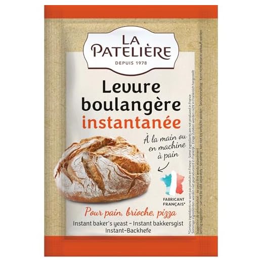 LA PATELIÈRE - Levure de Boulanger - pour Faire Monter Parfaitement les Brioches, Pizzas, Kouglofs et Autres Préparations Boulangères - Fabriqué en France - 100% Naturel - 5,5g x5