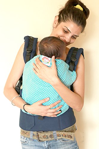 Cookiie Soft Structured Baby Carrier Spotty Mint on Navy Blue(Original)
