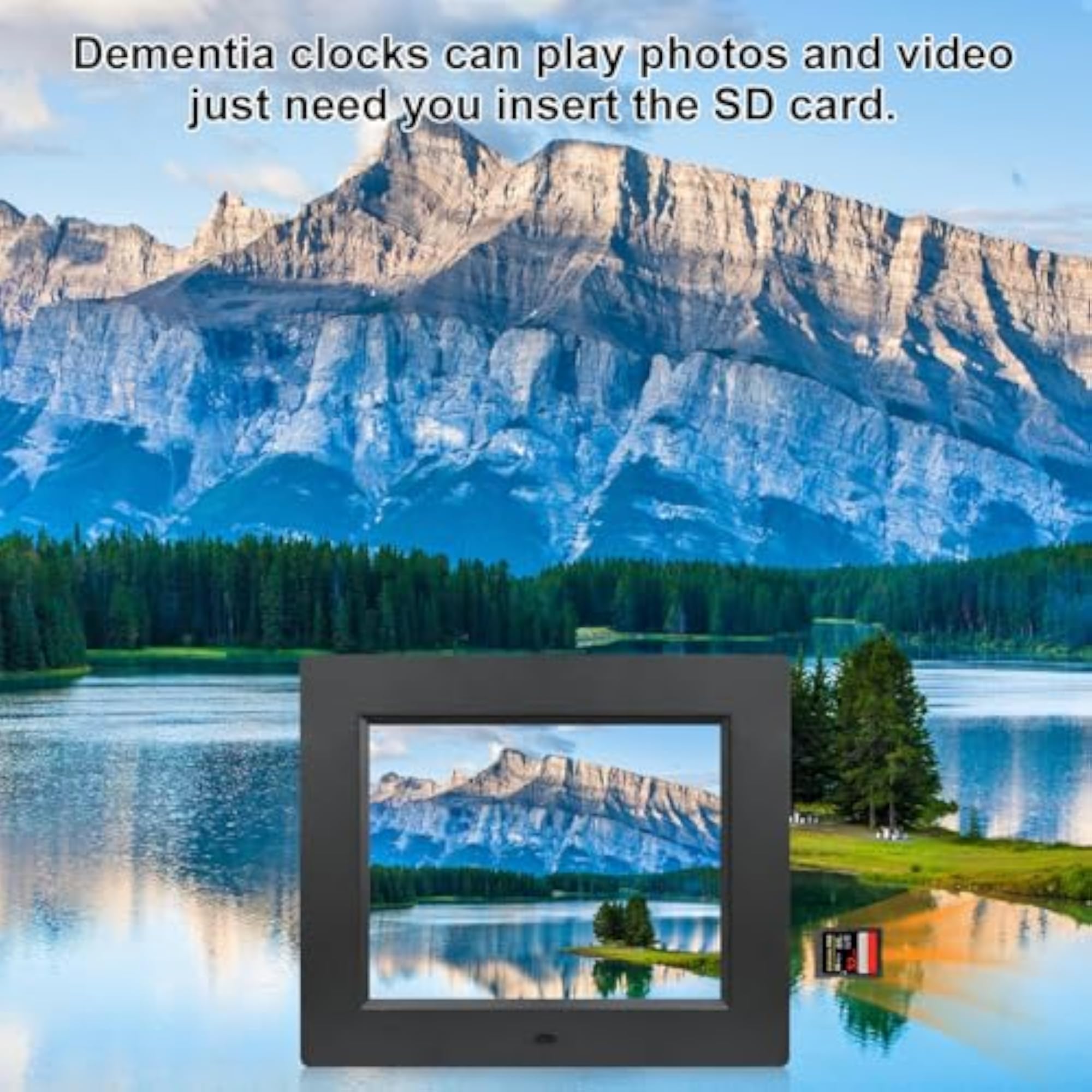 8 Inch Digital Day Calendar Clock with Alarm Reminders