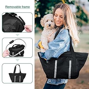 ANZOME-Upgraded-Dog-Carrier-Bike-Basket-Detachable-Handlebar-Front-Basket-with-Reflective-Stripes-and-Adjustable-Dog-Seatbelts-for-Safe-Night-Riding-and-Convenient-Detachable-Use - Cucciolini Doodles   ANZOME-Upgraded-Dog-Carrier-Bike-Basket-Detachable-Handlebar-Front-Basket-with-Reflective-Stripes-and-Adjustable-Dog-Seatbelts-for-Safe-Night-Riding-and-Convenient-Detachable-Use