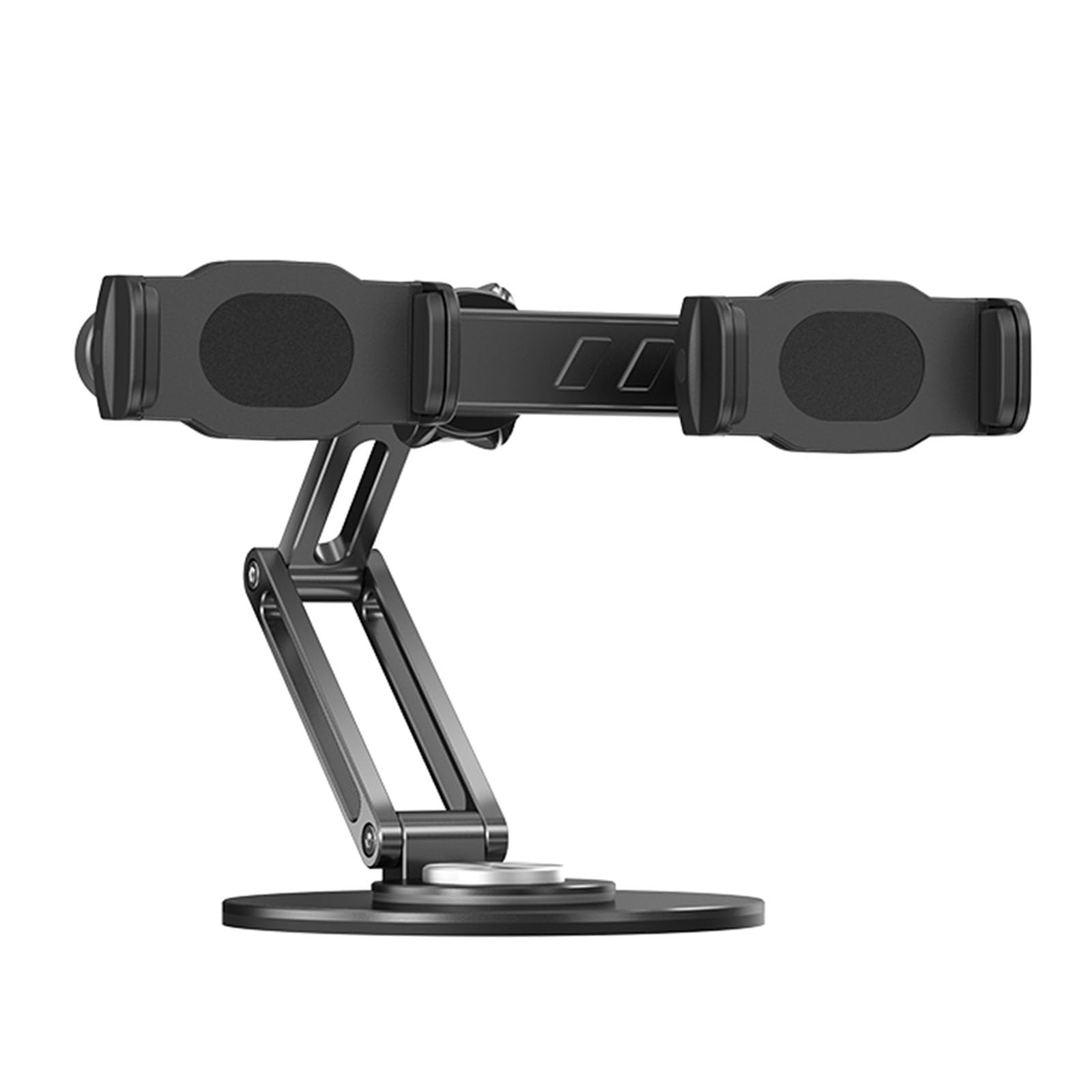 Supporto per telefono in alluminio Supporto da tavolo girevole Base regolabile in altezza Design per streaming Gaming Videochiamate Supporto per telefono regolabile per scrivania