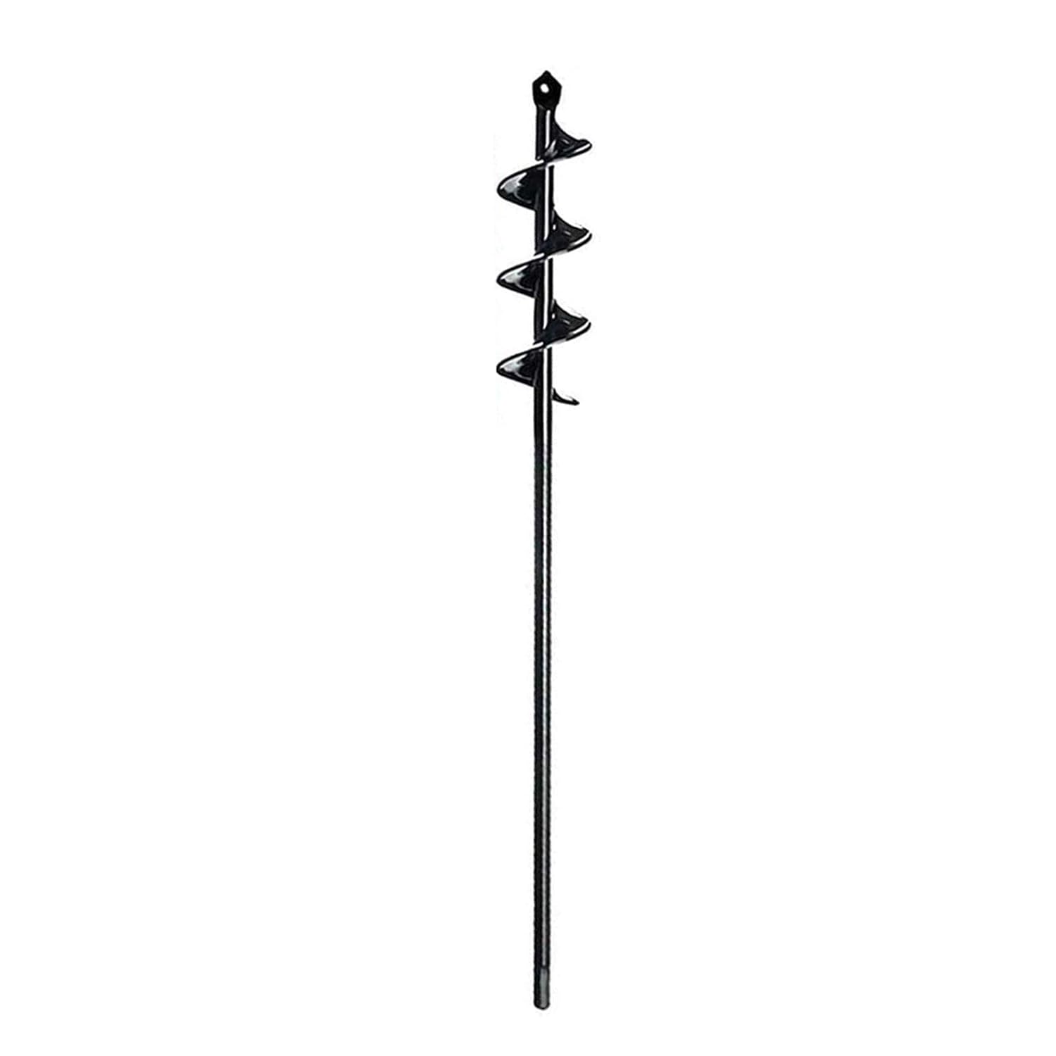 igingko Post Hole Diggers Auger Drill Bit, Totally Solid Steel Barrel