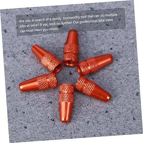 12 Und Cubiertas de Válvula Aluminio Ligero Naranja miniatura 5