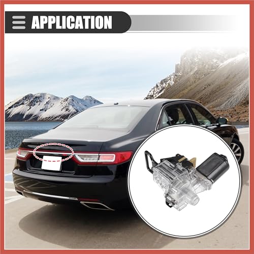 Image of ACROPIX Trunk Pull Down Motor, Rear Trunk Release Tailgate Lock Motor, for Lincoln Town Car 1985-2002, Metal Plastic, Black Car Parts