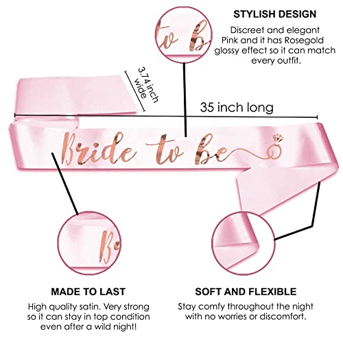 Image of Party Propz Bride To Be Decoration Set Combo - 41Pcs Bridal Shower Decorations Kit | With Bride To Be Sash, Champaign Foil Balloon | Bachelorette Party Decorations | Bride To Be Decoration