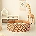 Foldable Ball Pit for Toddlers Large Soft Indoor Outdoor Pop Up Baby Kids Infant Ballpit Big Collapsible Puppy Dog Cat Pits with Basketball Hoop (Balls Not Included), Giraffe