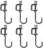 6Pcs I Beam Clamps with Hooks; C Clamp Hook Stainless Steel; Pipe Clamp Hooks for Hanging; Bolt Clamp Hook for Use Slotted Angle in Galvanized