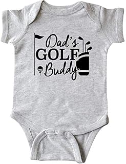 inktastic Dad's Golf Buddy Infant Creeper 18 Months Heather Grey