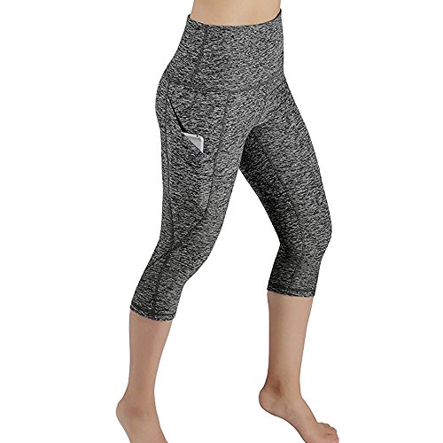 WINNNGOO Yoga Pants with Pockets Ultra Soft and Comfy Yoga Leggings with Pockets Women's Tummy Control Workout & Running Trousers Gray