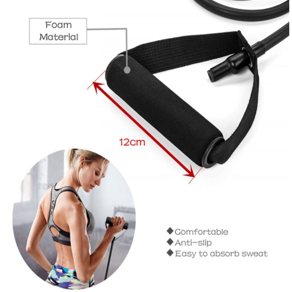 Bande con maniglie Yoga Pull Rope Elastic Fitness Fitness Tube Banda for allenamenti a casa Allenamento for la forza(3-Pack)
