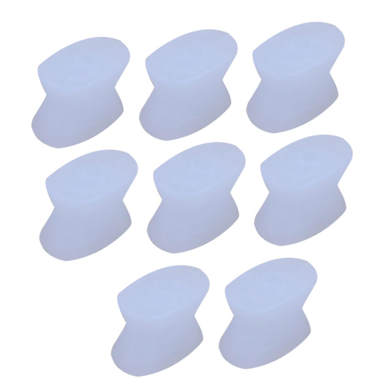 LALAFINA 1set White Separators for Overlapping Ergonomic Foot Comfortable Breathable Design for Bunion Relief Fits Shoes 8pcs