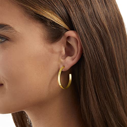 Image of Amazon Essentials 14K Gold Plated Square Edge Hoop