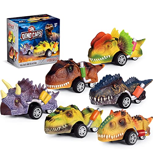 Scuwtocn Dinosaur Toys For 3 Years Old Boys And Girls, 6 Pack Pull Back Car Toys - Animal Toy Cars, Dino Games And Toys Birthday Gifts For 4 5 6 7 Year Old Kids - New #TOP2