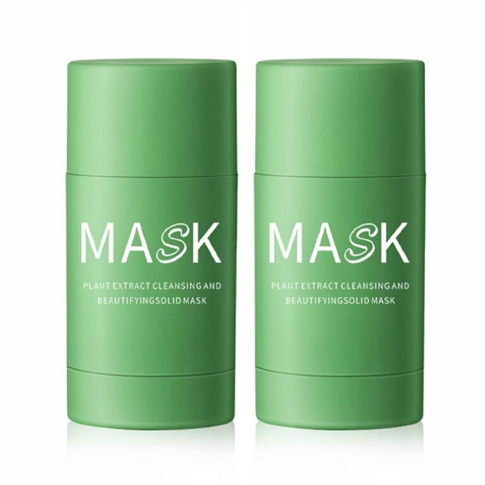 Theshiry 2pack Green Tea Mask Stick, Blackhead Remover with Green Tea Extract, Deep Pore Cleansing, Moisturizing, Oil Control, Removes Blackheads for All Skin Types.