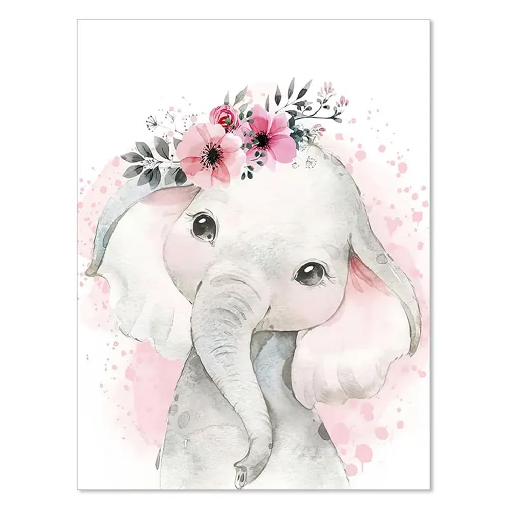 3 Quadri Personalizzati Nome Nascita Stampe Animali Cameretta Bimbo Rosa 30x 40 cm Quadro Cameretta Bambina Decorativi da Parete Bambini Poster Camera Ragazza Ragazzo Regalo Tela senza Cornice