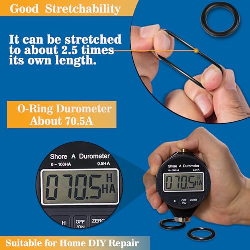 Image of XBVV 407 Pcs Universal SAE O Ring Assortment Kit,32 Inch Sizes Standard Nitrile Rubber O'ring Set for Automotive Hydraulic Faucet Professional Plumbing Pressure Washer Air or Gas Sealing Repair