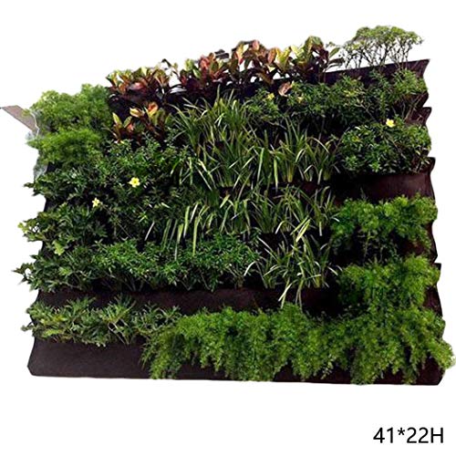 wumedy Multi-Pocket Wall Hanging Graden Plant Pot Flower Planting Bag Grow Bags