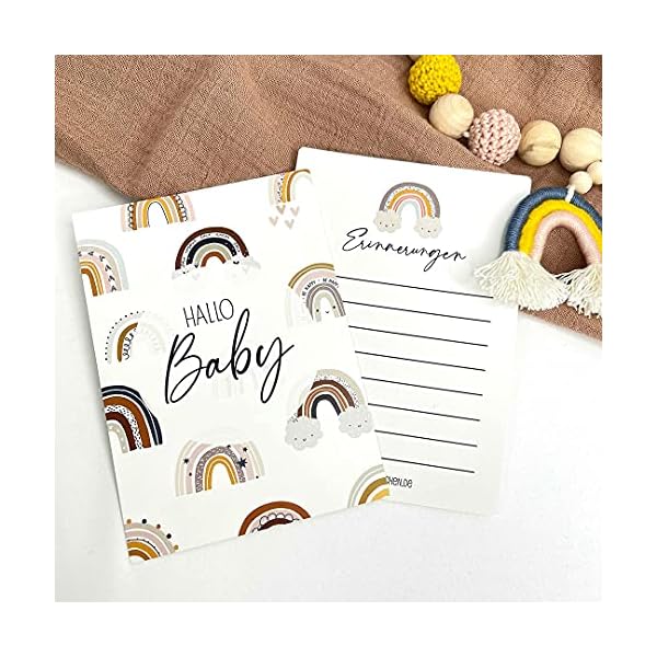Papierdrachen 32 Meilensteinkarten für Babys und Kleinkinder - für Jungen und Mädchen - Regenbogen - Geschenkidee zur… – Bild 6
