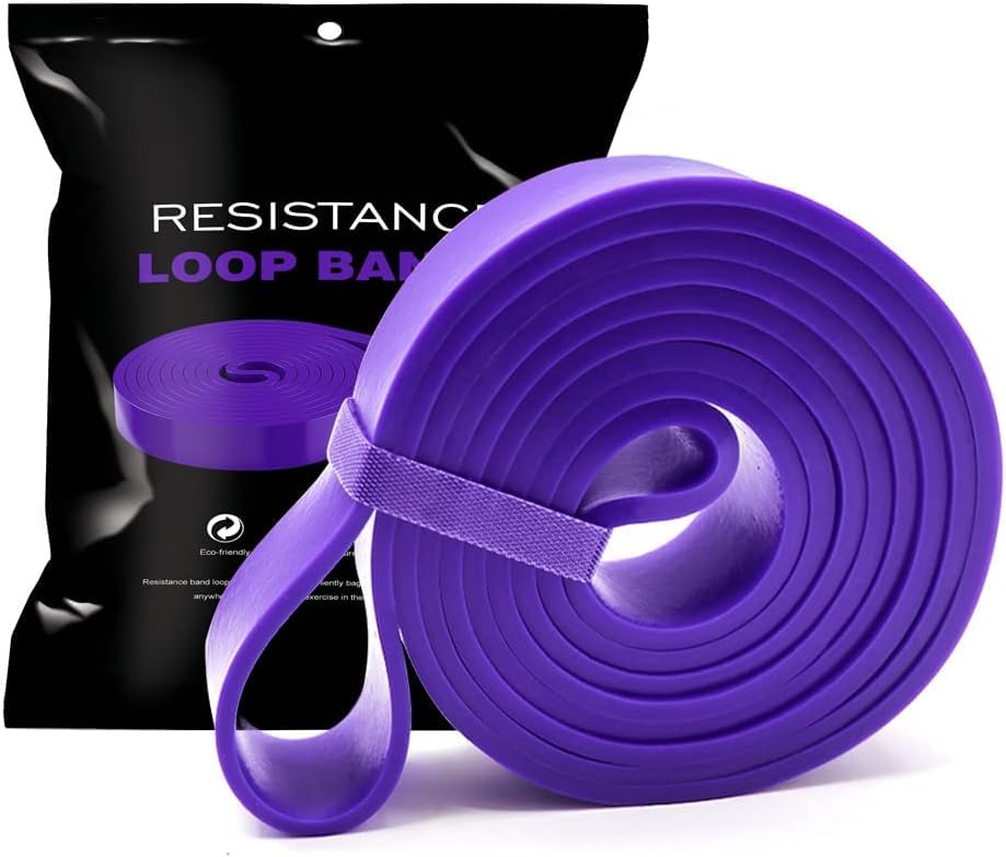 Resistance Pull Up Bands - Pull-Up Assist Exercise Bands, Long Workout Loop Bands for Body Stretching, Powerlifting, Fitness Training, Home Gym Equipment for Men and Women(purple)
