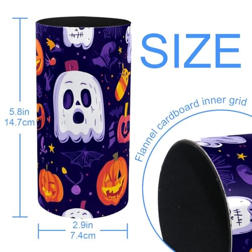 Brosse de maquillage enfants rangée dans sa boîte à musique d'Halloween en bois