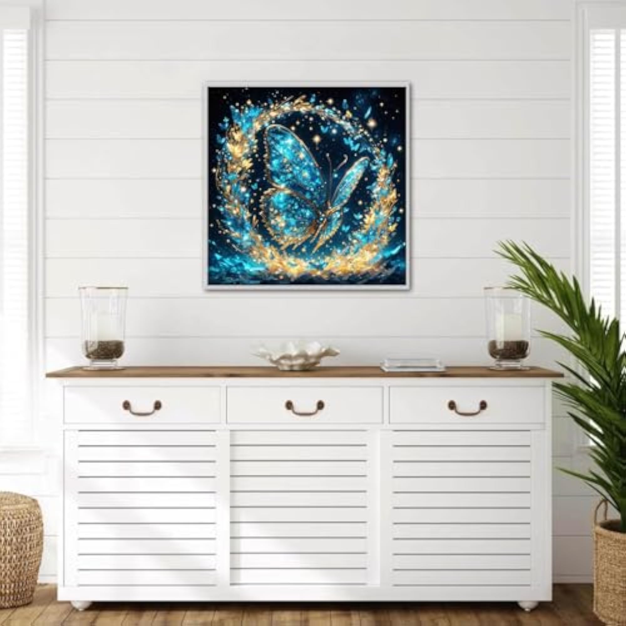 5D Butterfly Diamond Painting Kit for Adults, 12x12 Inch