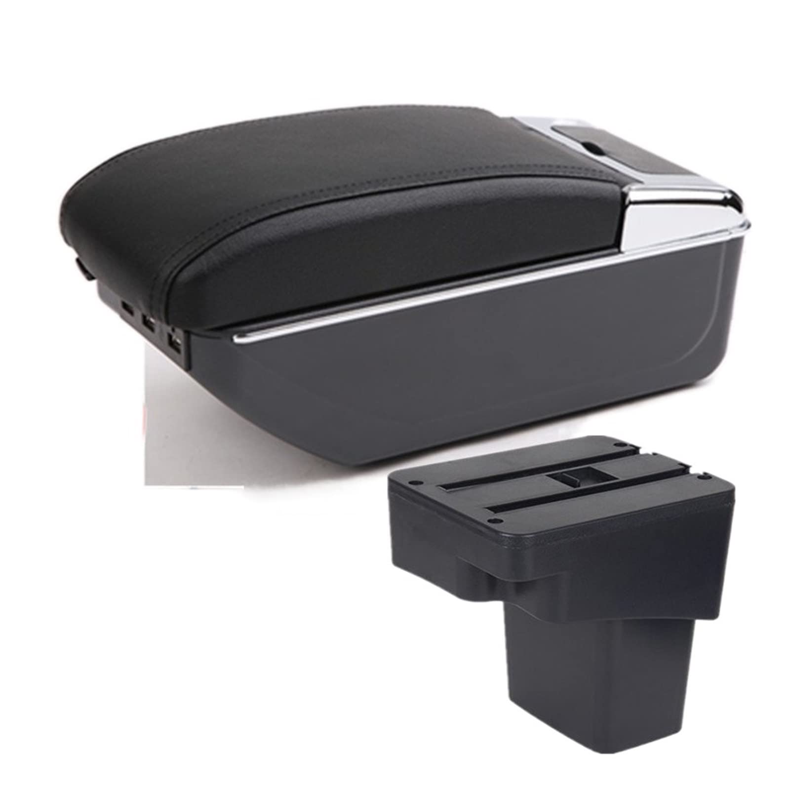 Boîte D'accoudoir De Voiture Console Centrale Boîte De Rangement Accoudoir Rotatif Pour Hyundai Pour Accent RB Pour Solaris 2011-2016(C2 7USB)