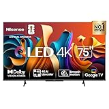 Hisense Smart TV UHD 4K QLED 75" Polegadas 75Q6N Google TV com HDR10+, Dolby Atmos, Modo Esporte, Modo Jogo Plus e Compatível com Alexa