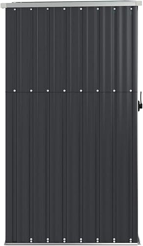 Miniatura 7 de Gecheer Cobertizo de herramientas de jardín de acero galvanizado, cobertizo de almacenamiento de herramientas para exteriores, casa de