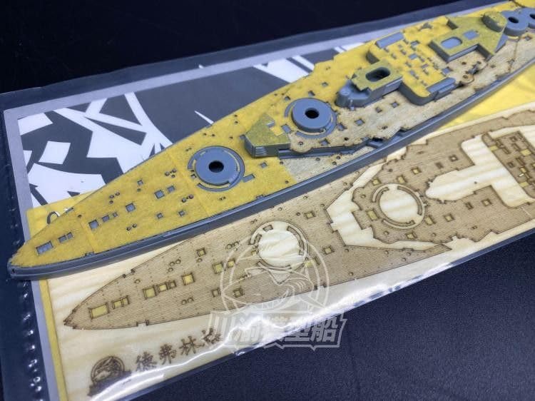 Pont en bois 1/700 pour Flyhawk FH1300 Derfflinger évite la peinture complexe