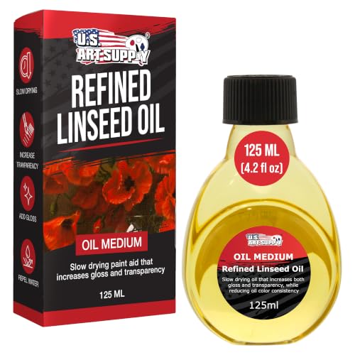 U.S. Art Supply Refined Linseed Oil (125ml)