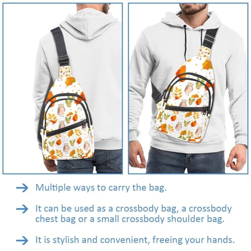 Bolsa de mensajero con correa ajustable y estampado artístico multicolor de 30x18 cm 2