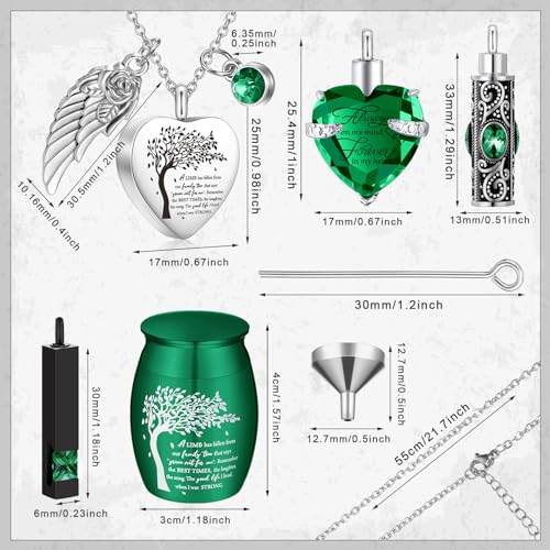 image for Shimeyao Set of 8 Small Urns for Human Ashes Cremation Urns Keepsake A