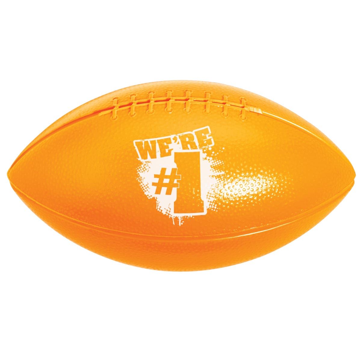 Anderson's Orange and White We're Number One Football Sport Balls, Set of 10, School Spirit, Game Day, Novelty Items
