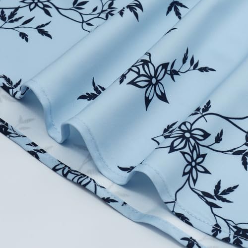 Image of Belle Poque Vintage Floral Dress for Women 2026 Summer A-line Sleeveless Flowy Midi Elegant Wedding Guest Cocktail Dress