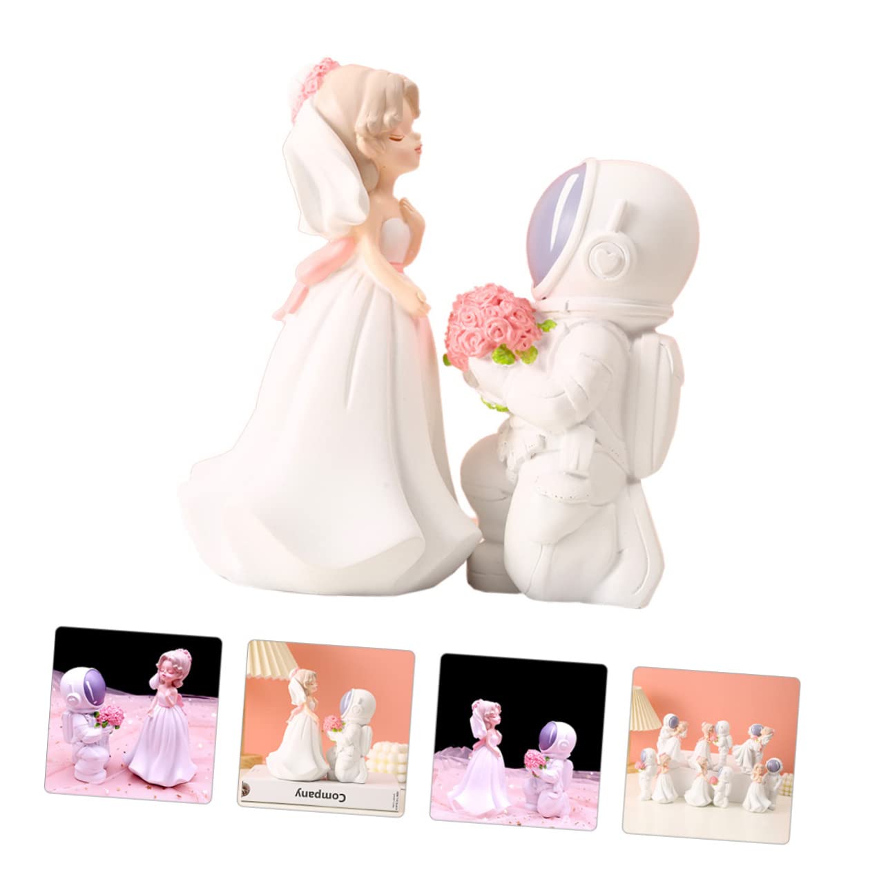 STOBAZA 1paar Hochzeitsdeko Brautpaar Figur Aus Resin Charmante Tischdeko Für Hochzeit Verlobung Und Jubiläum Romantisches Für Stabil Und Langlebig Für Zuhause Und Veranstaltungen